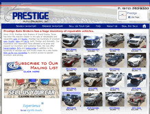 Tablet Screenshot of prestigeautobrokers.com